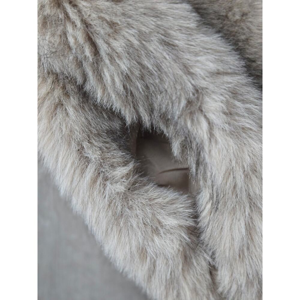 A New Day Faux Fur Open Front Vest Size Small Tan Beige Brown - Picture 6 of 9
